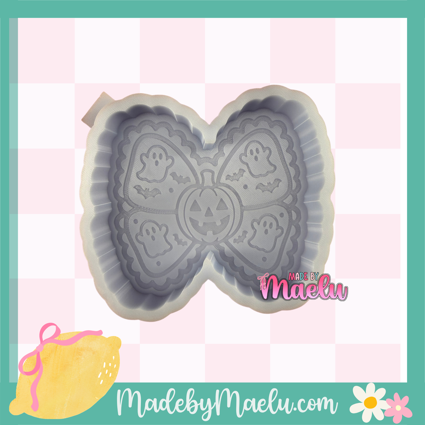 Halloween Scalloped Bow freshie mold | silicone freshie mold | F175