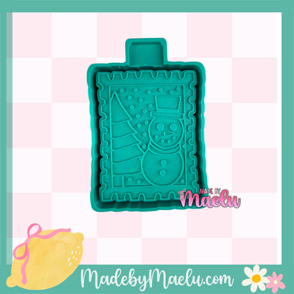 Snowman Stamp Freshie Mold | silicone freshie mold | C166