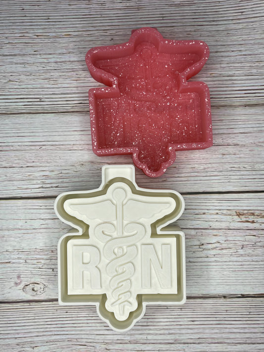 RN with Caduceus  | silicone freshie mold