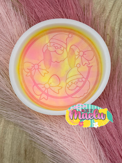 Santa & Bows Smiley Freshie Mold | silicone freshie mold