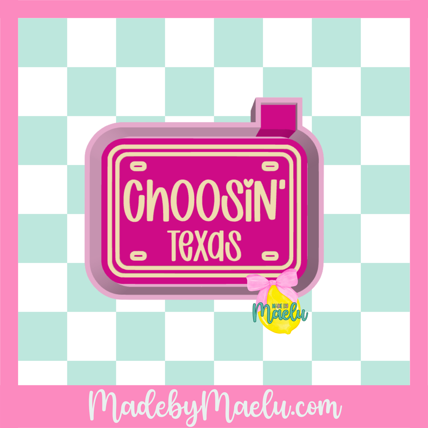 Texas Tag Freshie Mold | Silicone freshie mold | 274