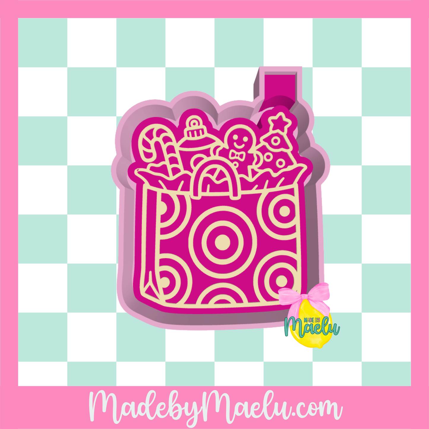 Christmas Shopping Bag Freshie Mold | silicone freshie mold | C166