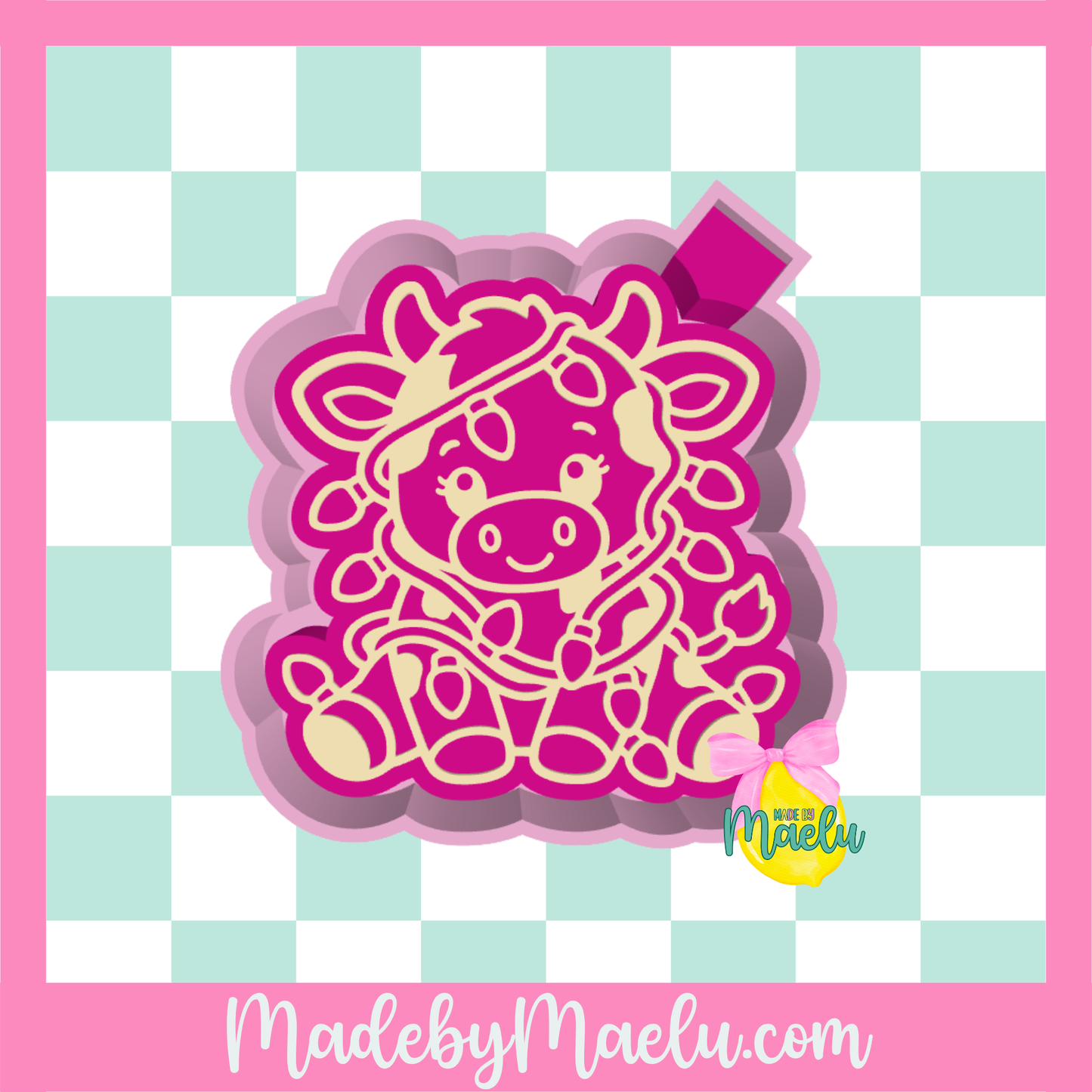 Cow with Lights Freshie Mold | silicone freshie mold | C113
