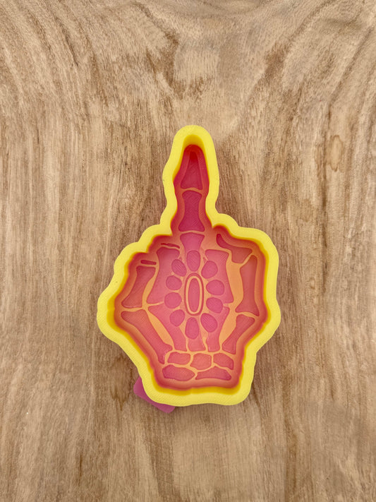Middle Finger with Concho Ring (Overstock) Freshie Mold | silicone freshie mold