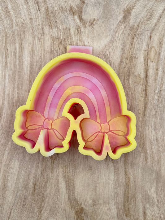 Rainbow with Bows (Overstock) Freshie Mold | silicone freshie mold