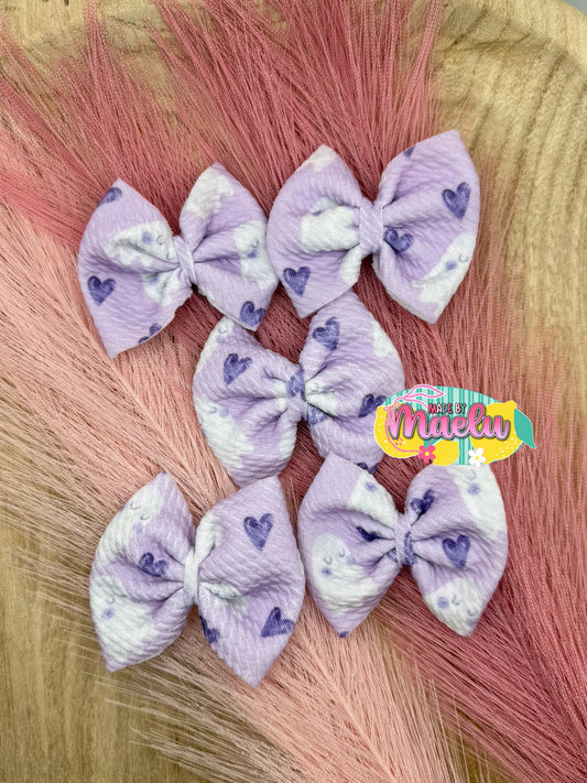 Lavender Halloween Ghost Freshie Bows - Qty 5
