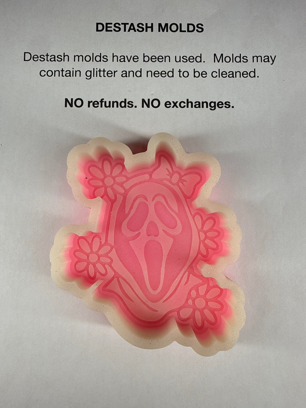 DESTASH Mold - Ghost Face with Flowers