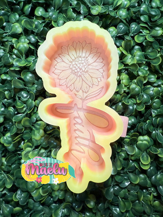 Faith Sunflower Freshie Mold | Silicone Freshie Mold