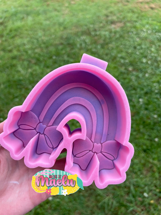 Rainbow with Bows Freshie Mold | Silicone Freshie Mold