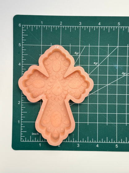 Embellished Cross Freshie Mold | Silicone Freshie Mold