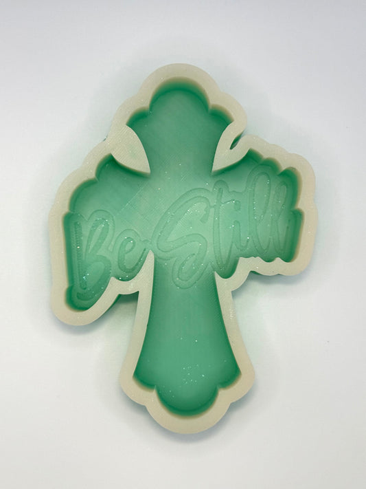 Be Still Cross Freshie Mold | Silicone Freshie Mold