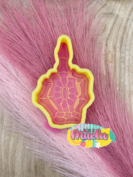 Turquoise Ring Skeleton Hand Freshie Mold | Silicone Freshie Mold