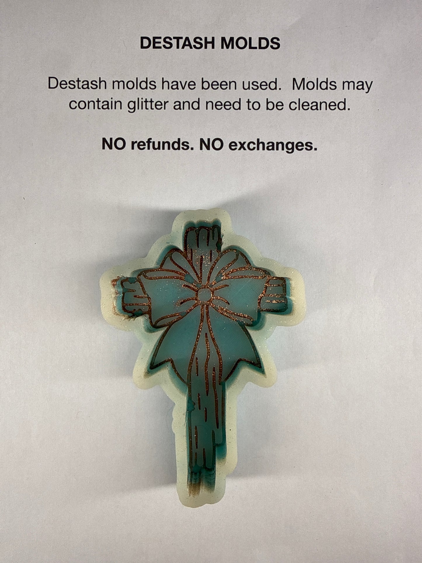 DESTASH Mold - Cross with Bow