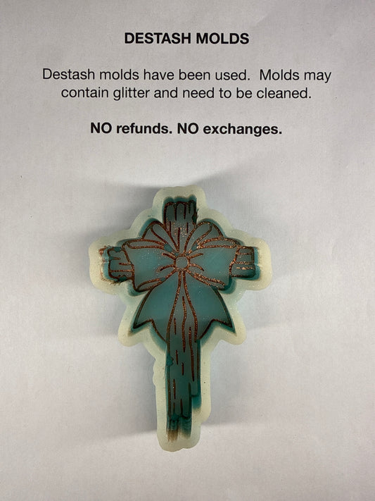 DESTASH Mold - Cross with Bow