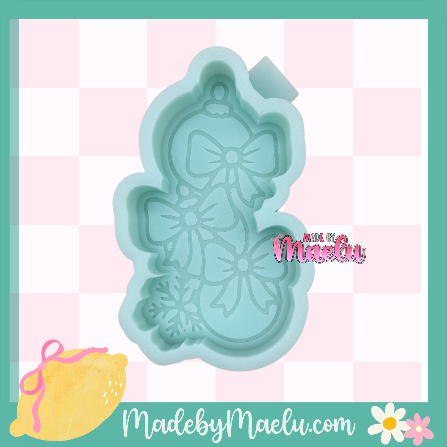 Stacked Ornaments with Bows Freshie Mold | silicone freshie mold