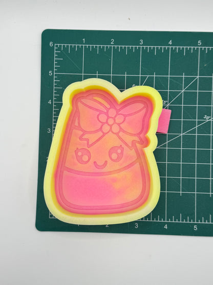 Candy Corn with Bow freshie mold | silicone freshie mold