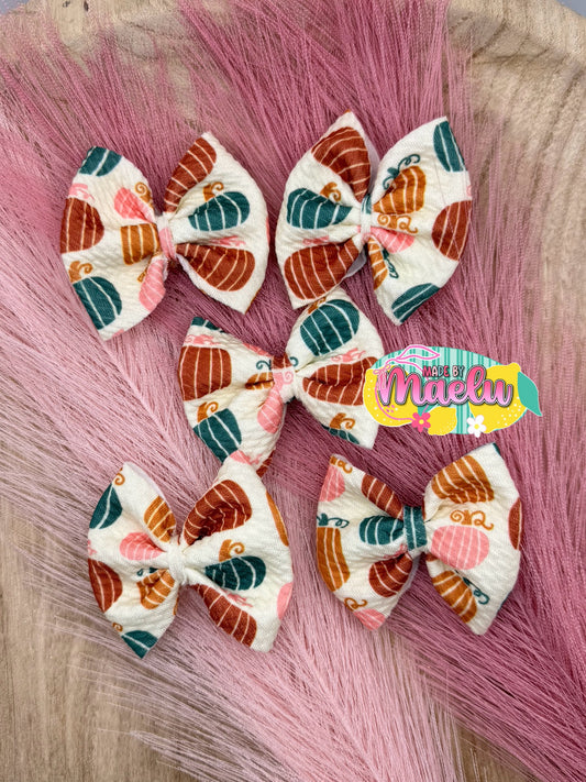 Fall Pumpkins Whimsy Freshie Bows - Qty 5