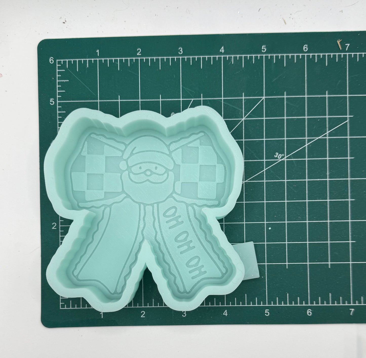 Ho Ho Ho Santa Bow Freshie Mold | silicone freshie mold