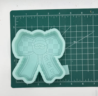 Ho Ho Ho Santa Bow Freshie Mold | silicone freshie mold