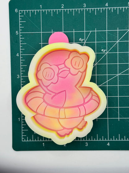 Penguin in Float Freshie Mold | silicone freshie mold