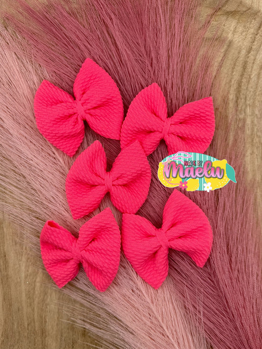 Neon Pink Freshie Bows - Qty 5