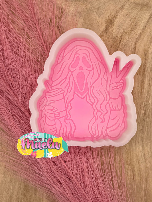 Boujee Scare Face Girl freshie mold | silicone freshie mold