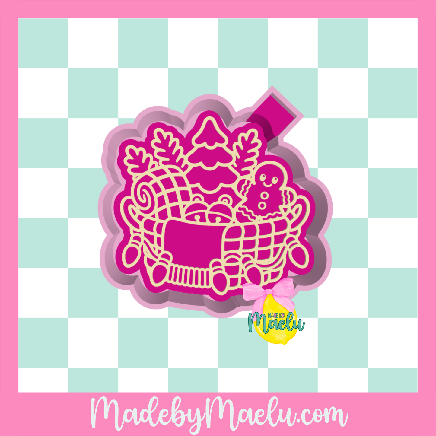 Gingerbread Basket Freshie Mold | silicone freshie mold | C196