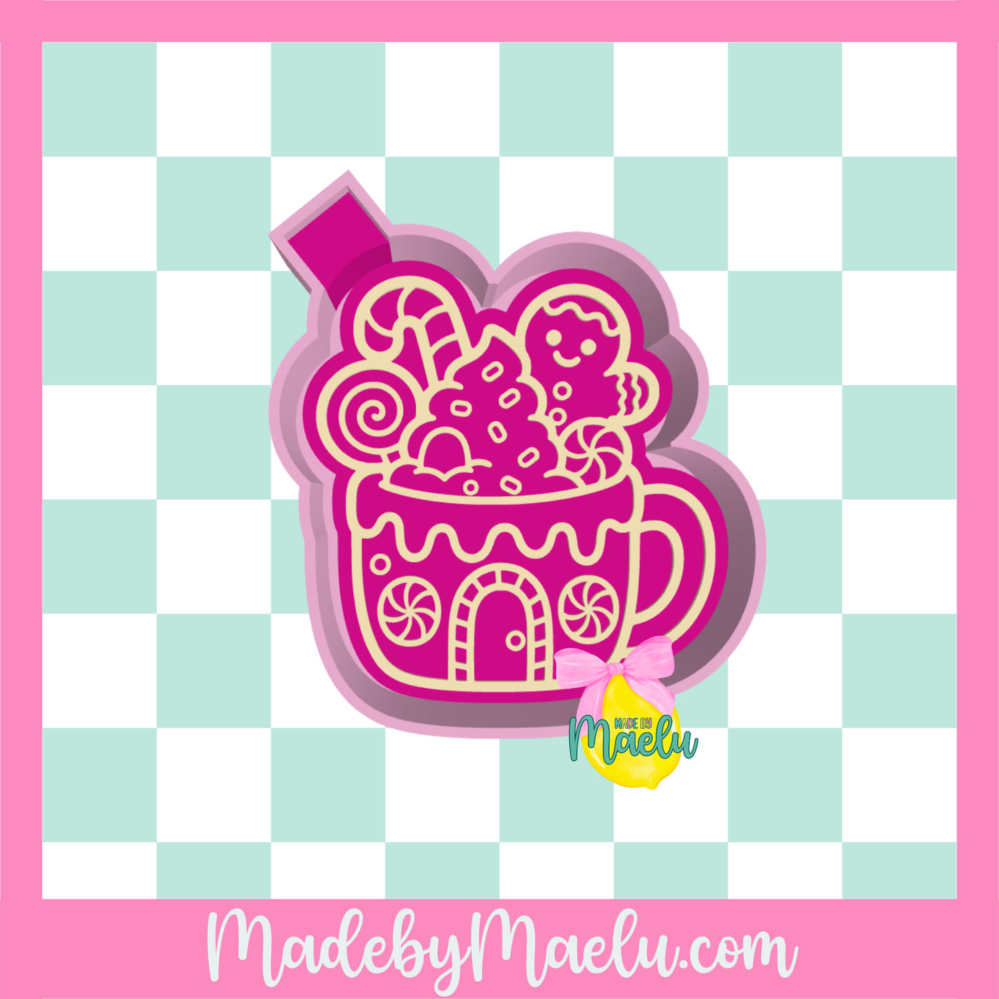Gingerbread Mug Freshie Mold | silicone freshie mold | C195