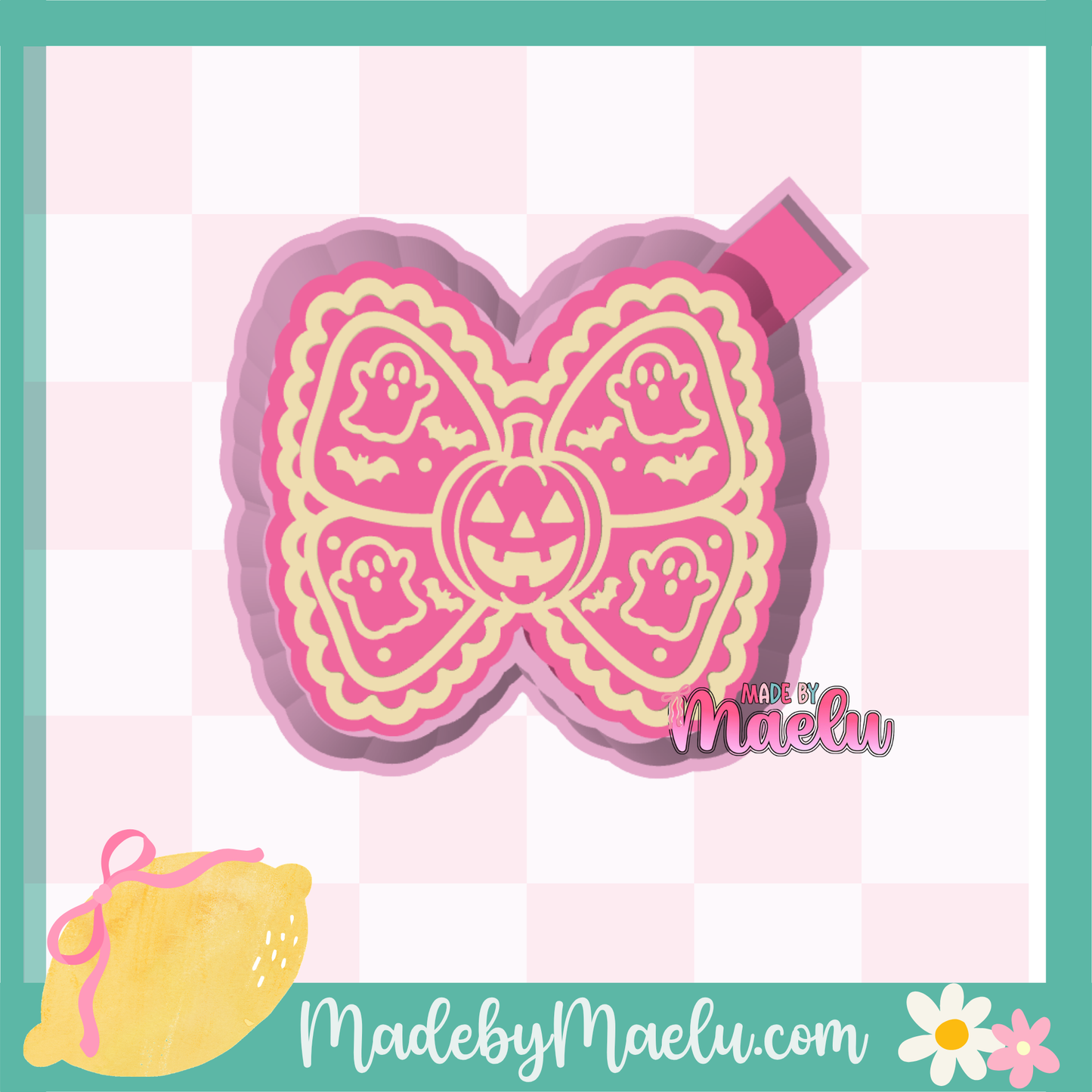 Halloween Scalloped Bow freshie mold | silicone freshie mold | F175