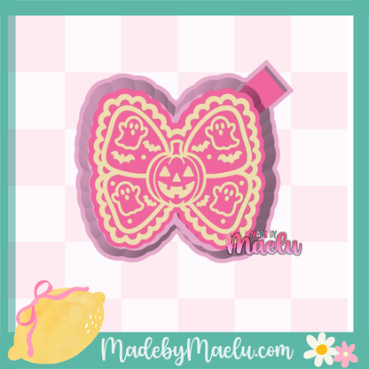 Halloween Scalloped Bow freshie mold | silicone freshie mold | F175