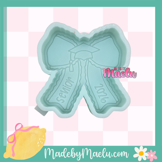 Senior 2026 Bow Freshie Mold | Silicone Freshie Mold