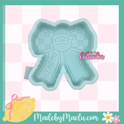 Ho Ho Ho Santa Bow Freshie Mold | silicone freshie mold