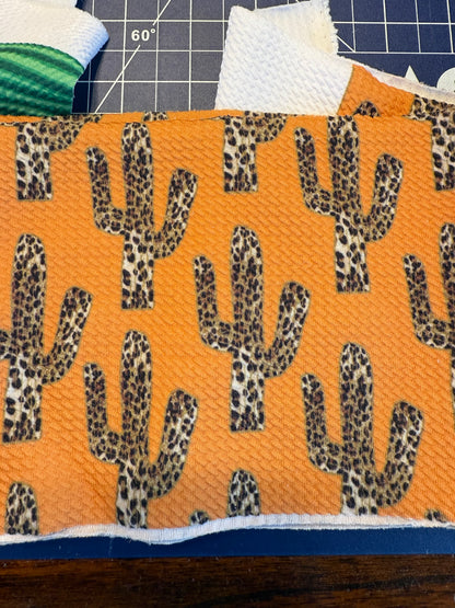 Burnt Orange with Leopard Cacti | Freshie Bows
