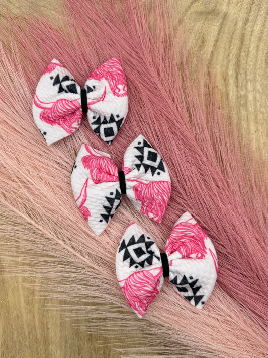 Aztec Pink Highland | Freshie Bows