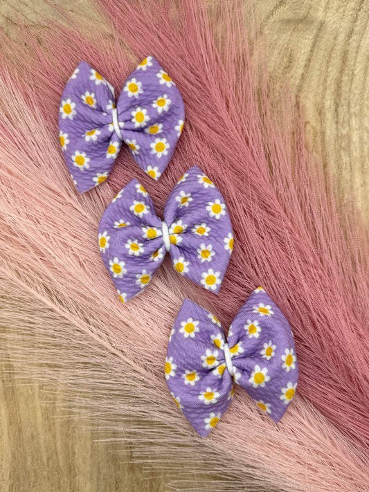 Purple with White Daisies | Freshie Bows