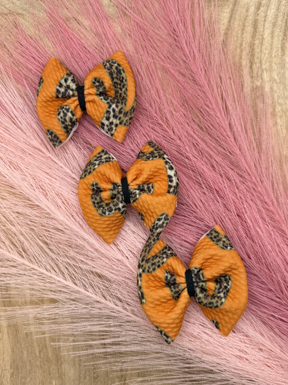 Burnt Orange with Leopard Cacti | Freshie Bows