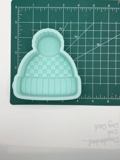 Checkered Beanie Freshie Mold | silicone freshie mold | C175