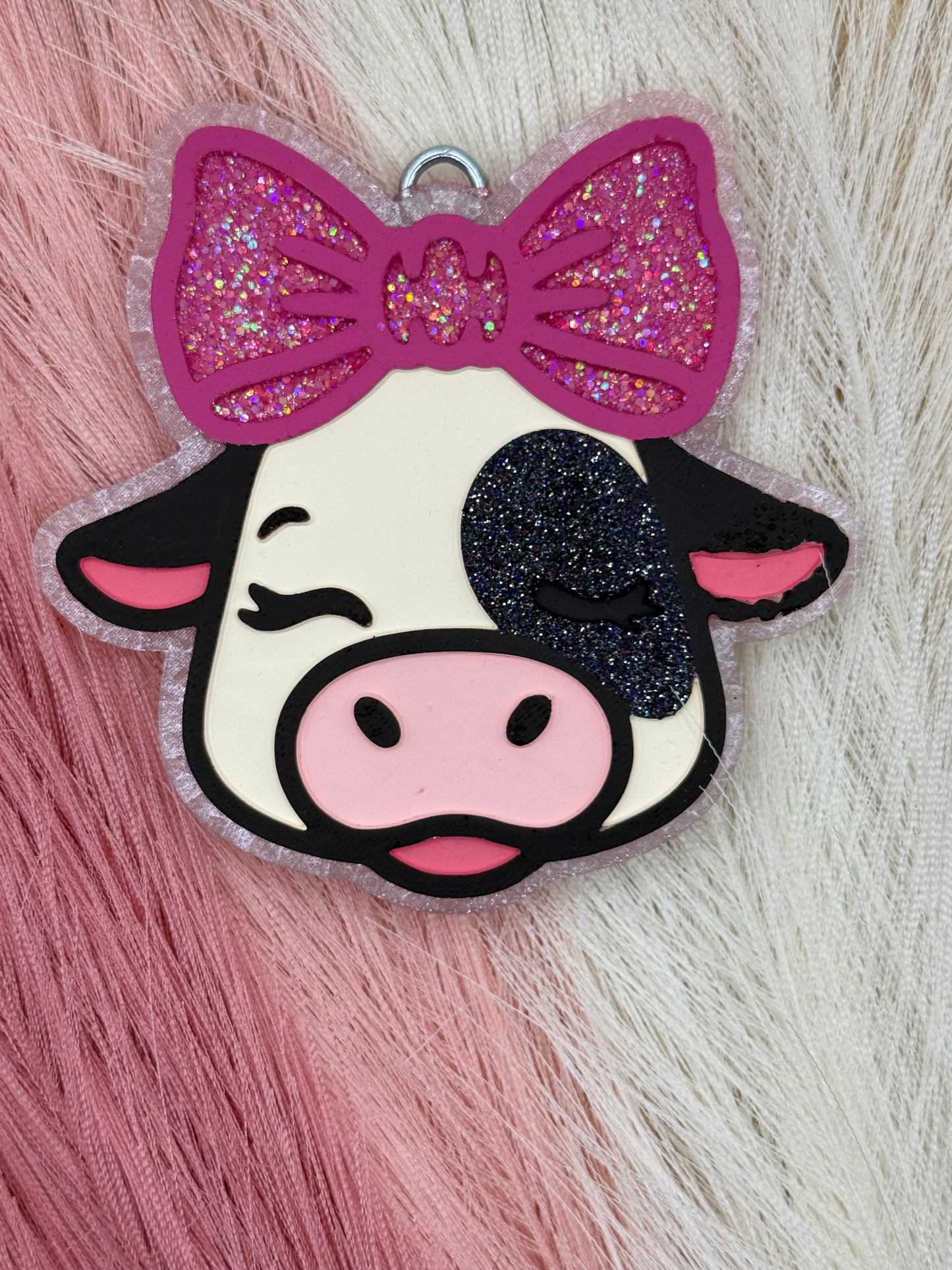 Cute Cow with Bow Freshie Mold | silicone freshie mold | 388