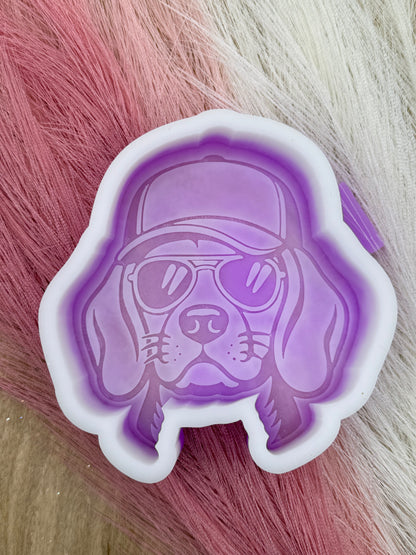 Beagle in Ball Cap Freshie Mold | Silicone Freshie Mold | 396