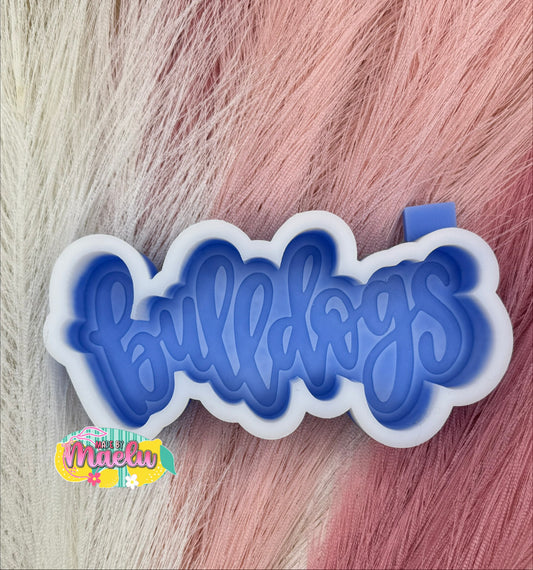 Bulldogs Cursive Freshie Mold | silicone freshie mold | 400