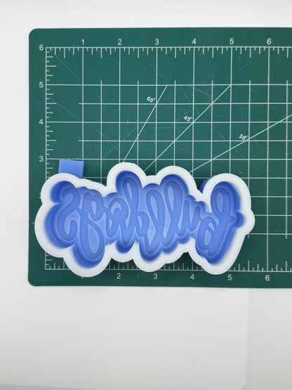 Bulldogs Cursive Freshie Mold | silicone freshie mold | 400