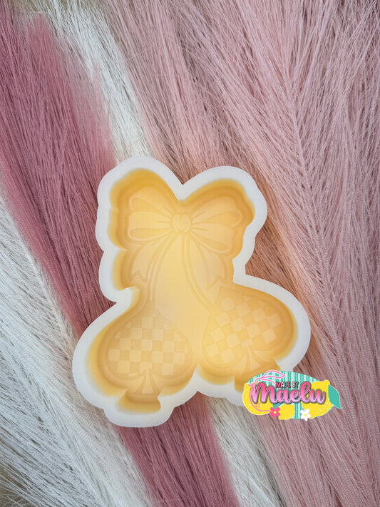 Checkered Spade Cherries Freshie Mold | Silicone Freshie Mold | 427