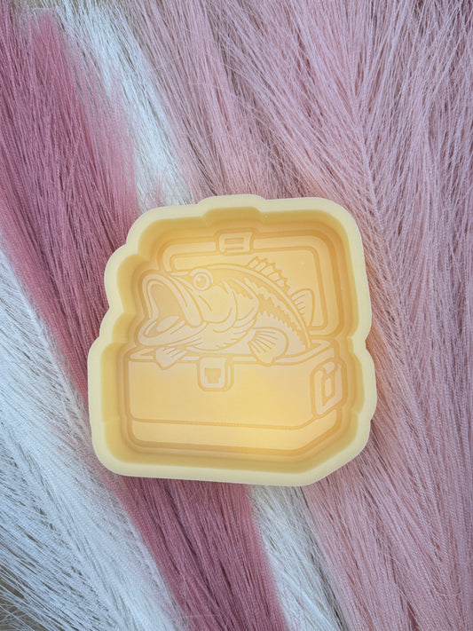 Bass in Cooler Freshie Mold | Silicone Freshie Mold | 393