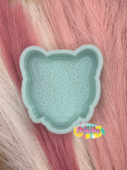 Leopard with Butterfly Nose Freshie Mold | Silicone Freshie Mold | 432