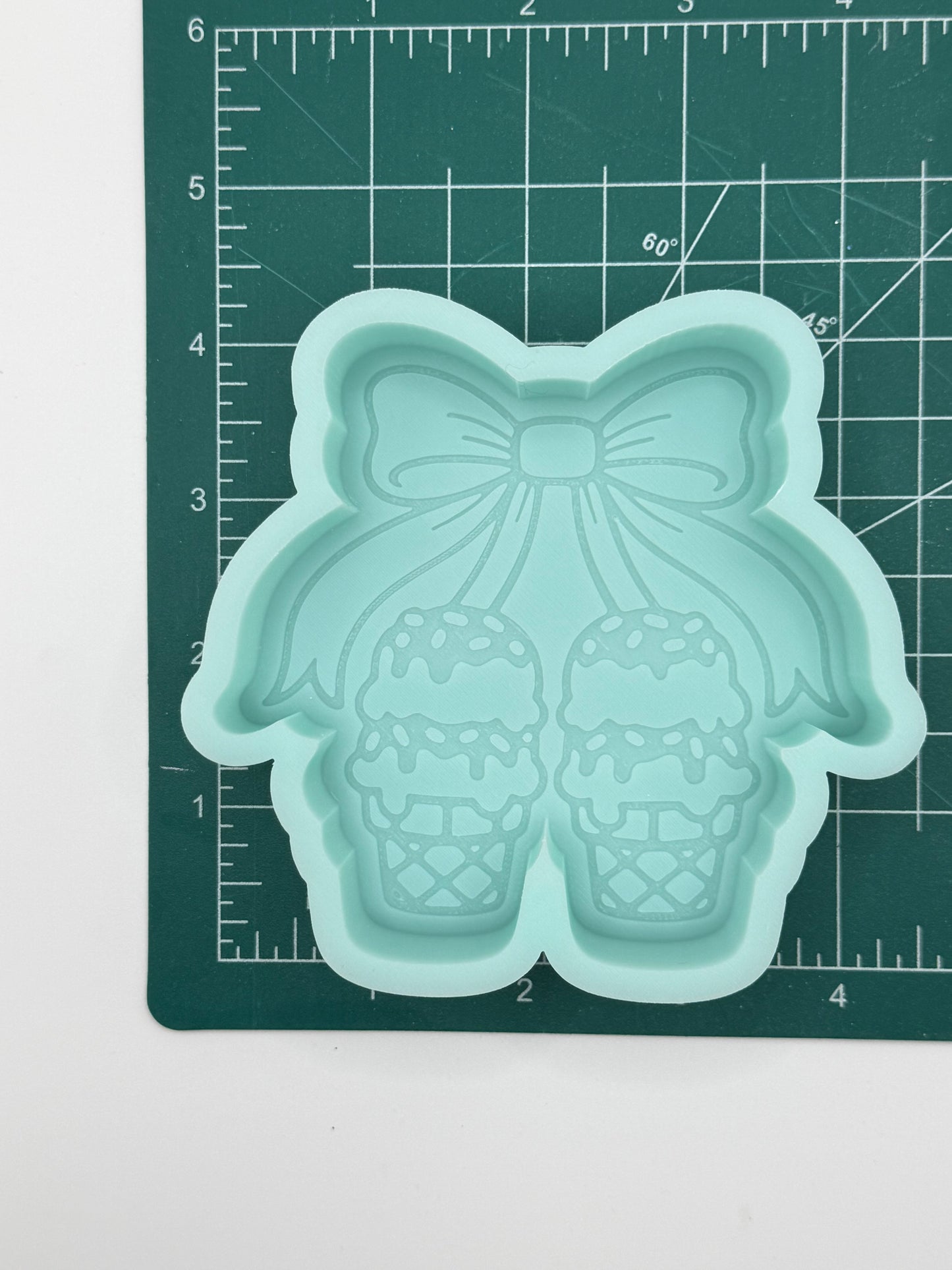 Ice Cream Cone Cherries Freshie Mold | Silicone Freshie Mold | 425