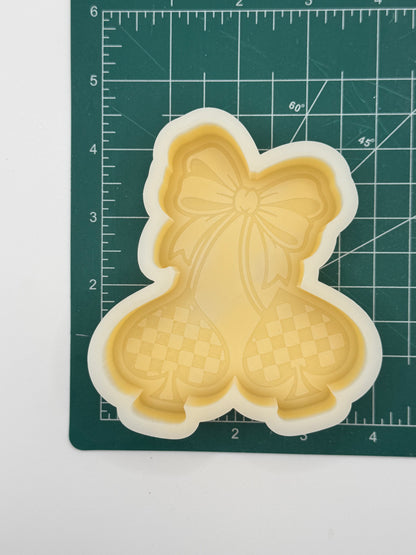 Checkered Spade Cherries Freshie Mold | Silicone Freshie Mold | 427