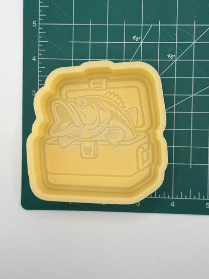 Bass in Cooler Freshie Mold | Silicone Freshie Mold | 393