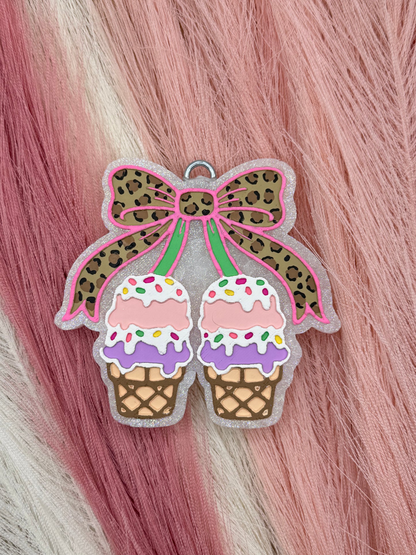 Ice Cream Cone Cherries Freshie Mold | Silicone Freshie Mold | 425