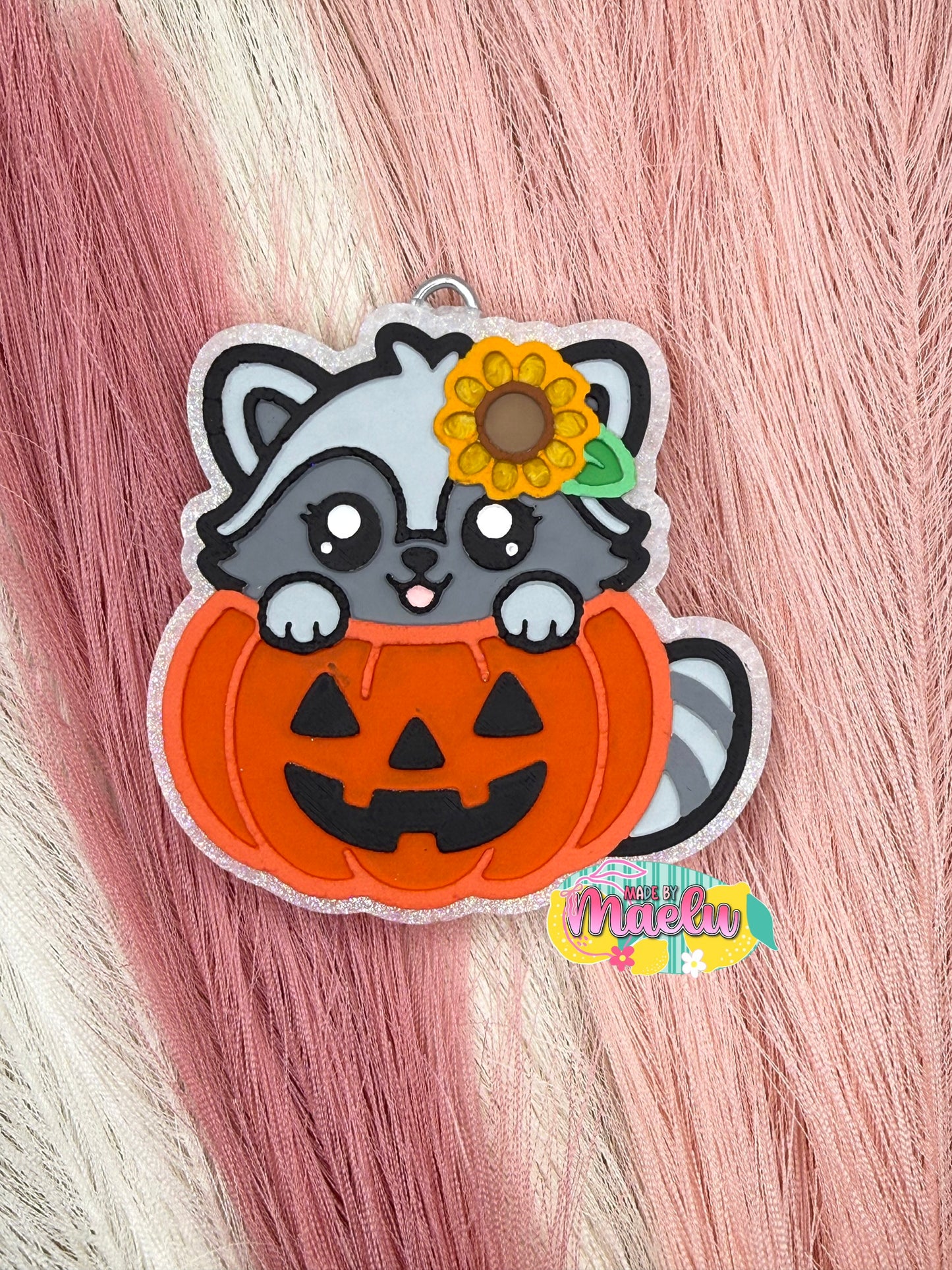 Raccoon Pumpkin freshie mold | silicone freshie mold | F156