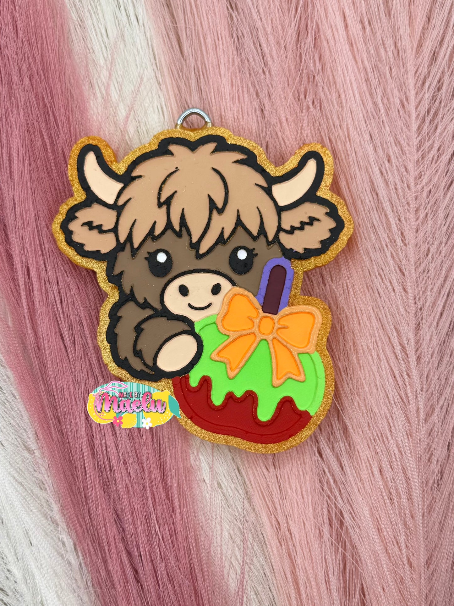 Highland with Candy Apple freshie mold | silicone freshie mold | F102